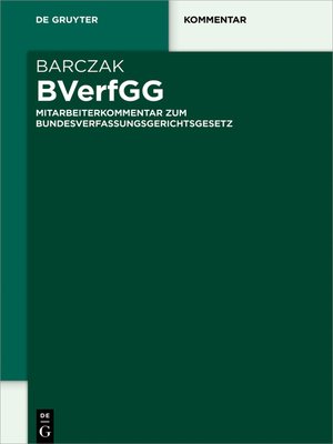 cover image of BVerfGG